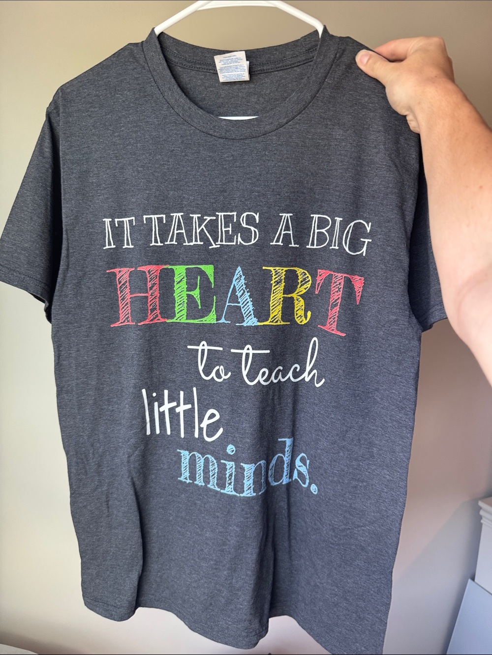 Big Heart Graphic Tee - Charcoal
